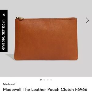 Madewell Leather Card Holder Clutch NWT